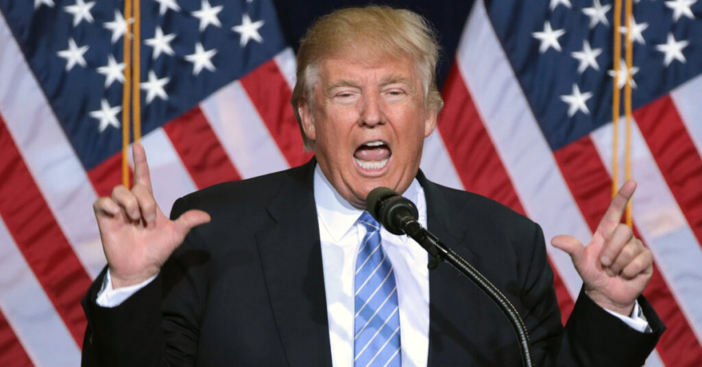 President Donald Trump defends his record at a press conference while calling negative stories about him “illegal.”