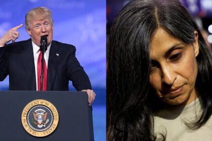 Donald Trump forgets Usha Vance's name and just calls her vice-president's wife.