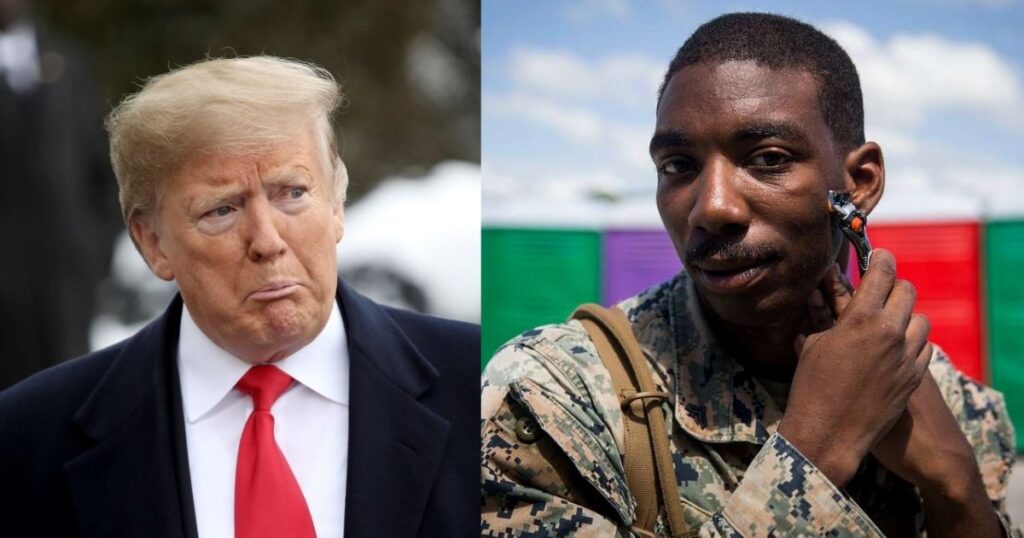 Donald Trump and black marines