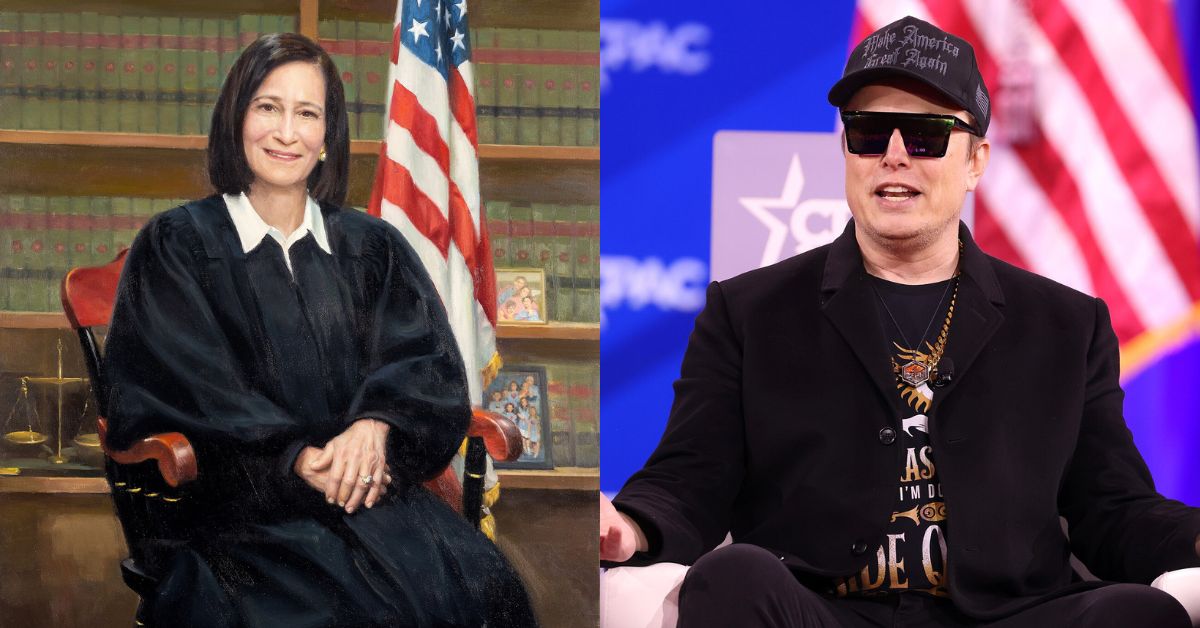 Judge Ellen Hollander and Elon Musk.