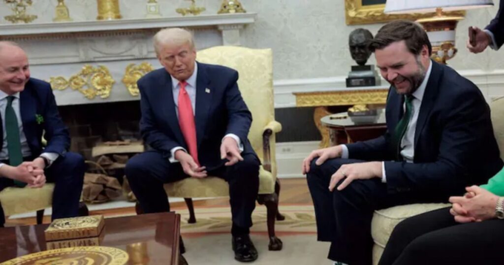 JD Vance's Sock Choice Stops President Trump During Oval Office Meeting