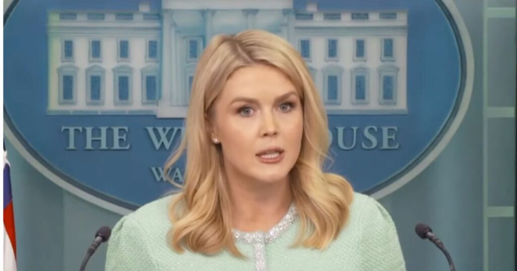 Karoline Leavitt at Tuesday Press Briefing