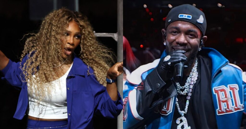 Serena Williams and Kendrick Lamar