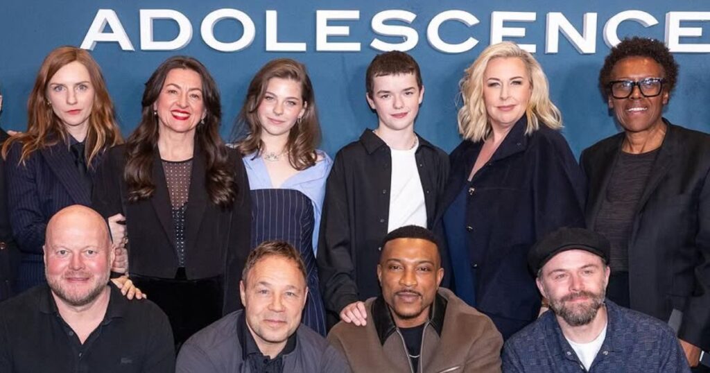 The major cast members of Netflix crime series Adolescence - 2025 ( Instagram|@owencooper)