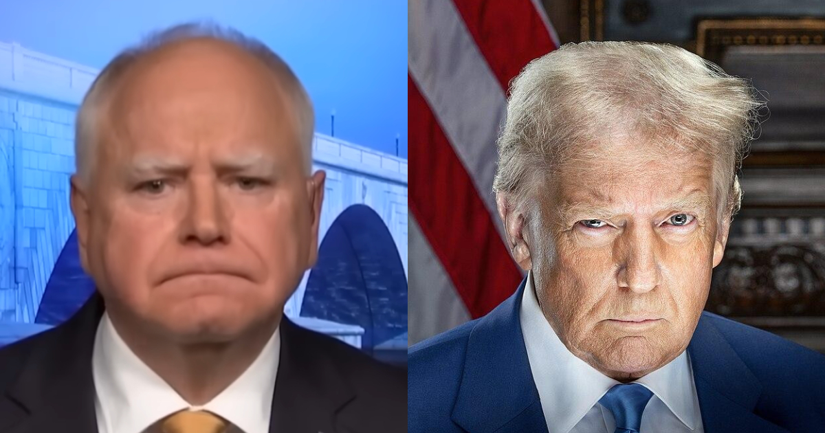 Tim Walz and Donald Trump