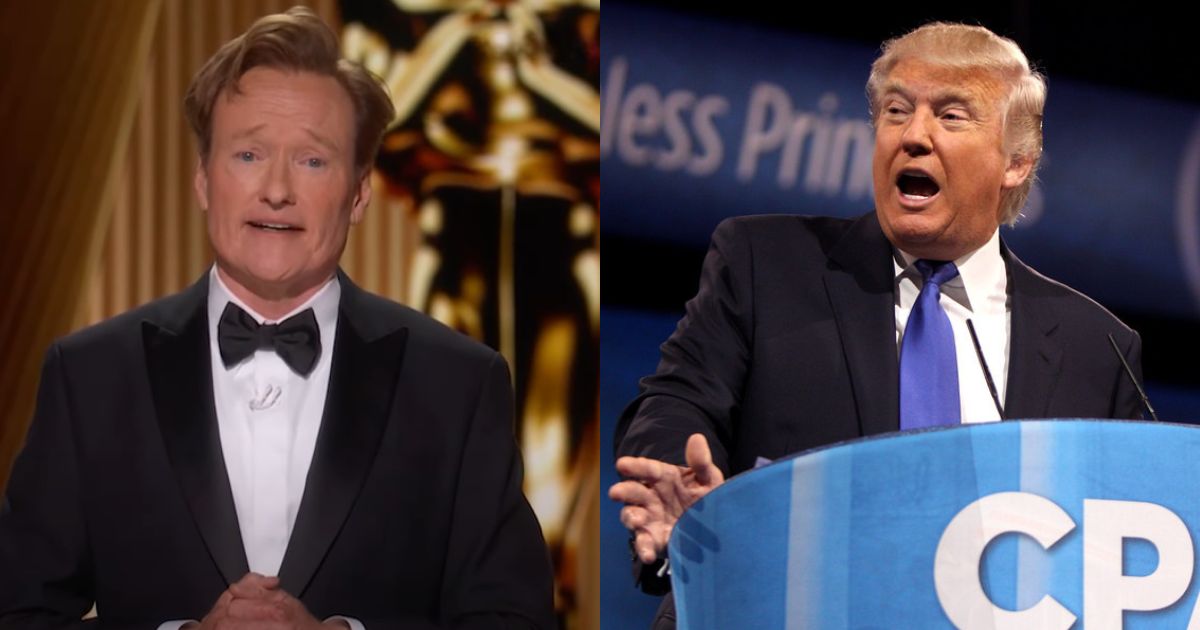 Conan O'Brien and Donald Trump