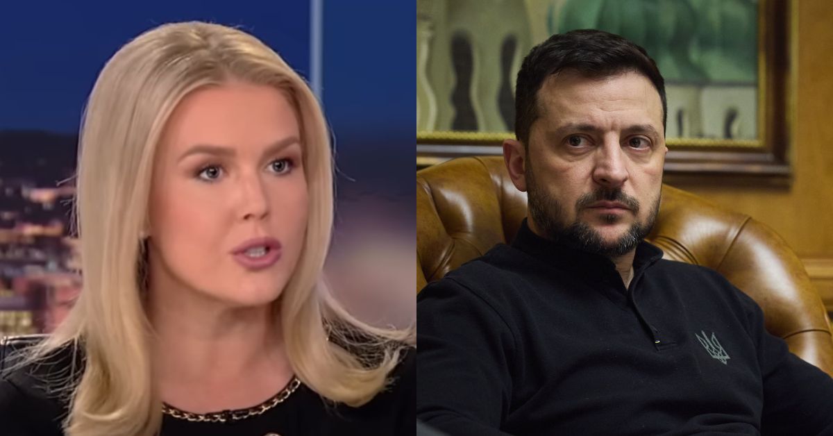 Karoline Leavitt and Volodymyr Zelenskyy