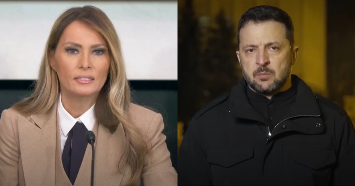 Melania Trump and Volodymyr Zelenskyy