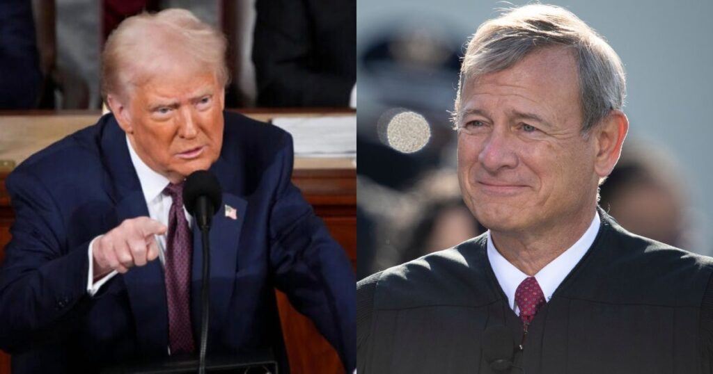 Donald Trump and John Roberts