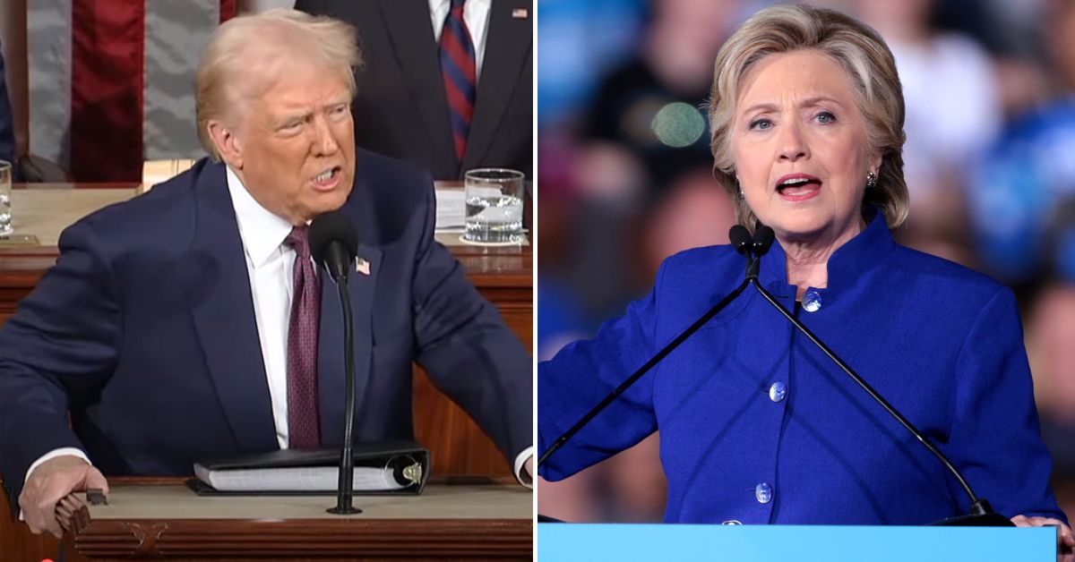 President Donald Trump and Hillary Clinton