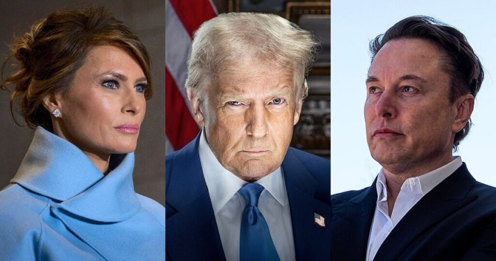 Melania Trump, Donald Trump and Elon Musk
