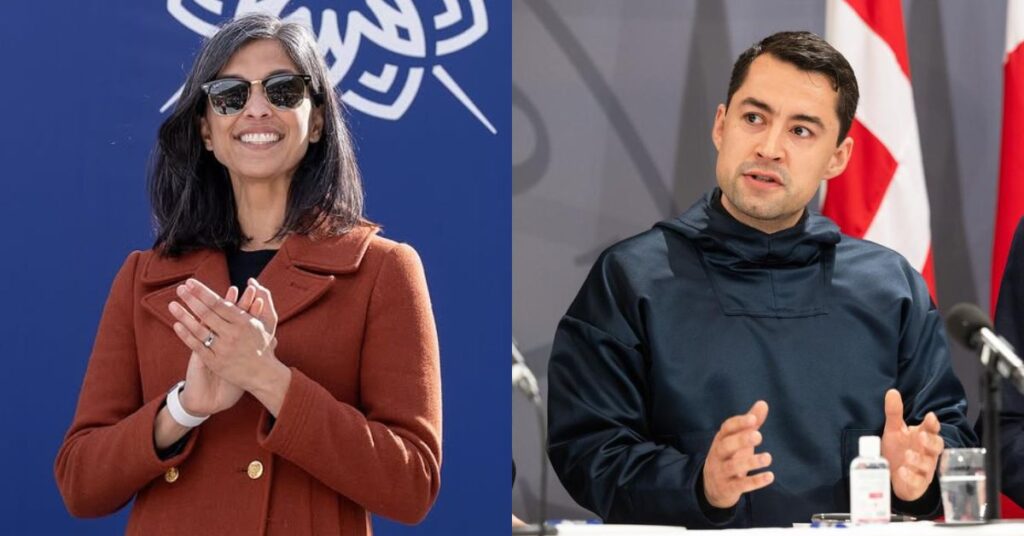 Usha Vance and Múte Bourup Egede.