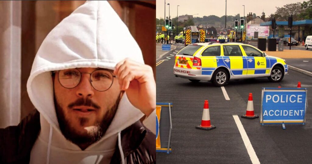 Accused Mazyar Azarbonyad who was caught after his date (@im_alandy) and picture of the car accident (uploaded by jf01350- (via Flickr)