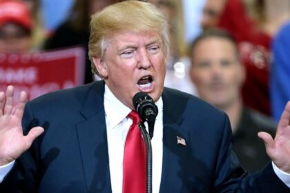 Donald Trump speaking with supporters at a campaign rally at the Phoenix Convention Center in Phoenix, Arizona. (By Gage Skidmore- via Flickr)