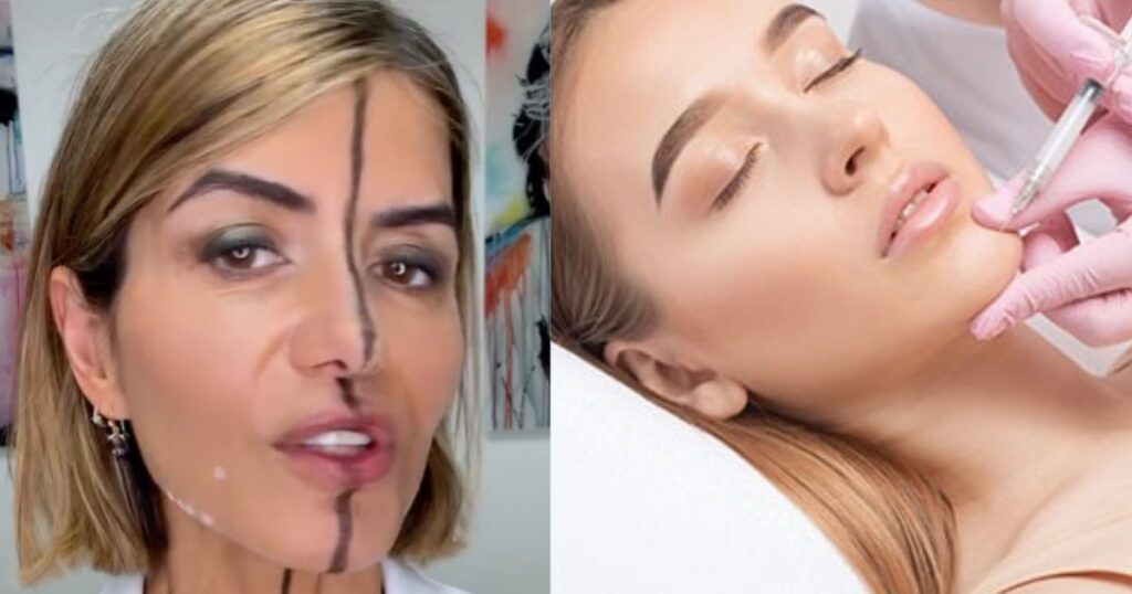 Dr. Bita Farrell Explaining Facial Changes Due To Botox Treatment (Left: Instagram | @drbitaaesthetics; Right: via SD Botox)