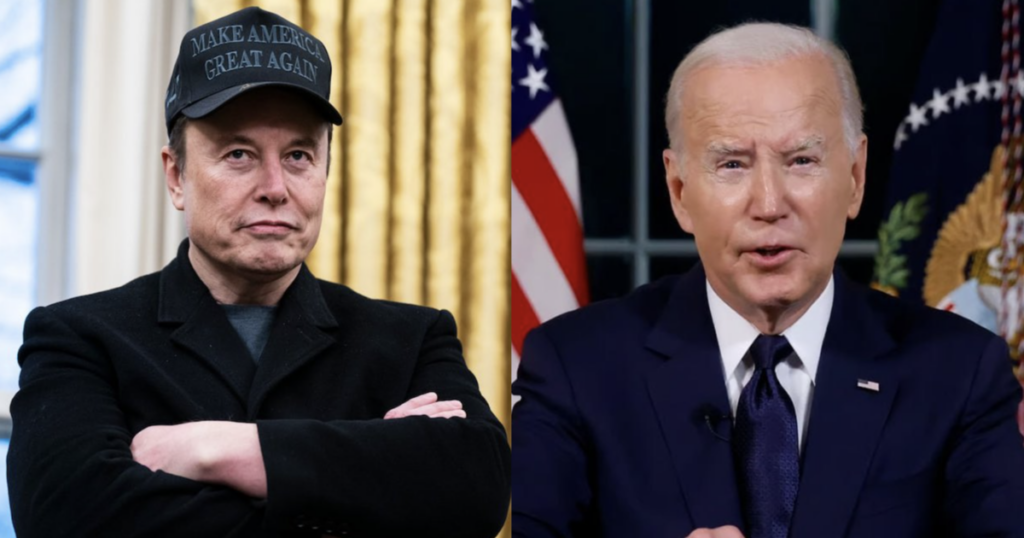 Elon Musk and Joe Biden