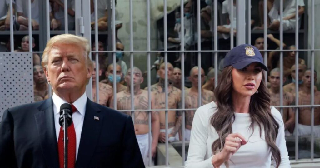 Homeland Security Secretary Kristi Noem from the Trump Administration