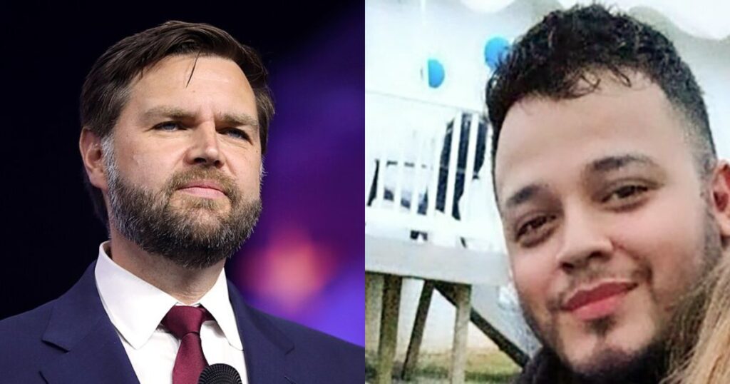 JD Vance (Gage Skidmore- via Wikimedia Commons) and deported father Kilmar Abrego Garcia (Instagram|@imjustlivingmyownlife)