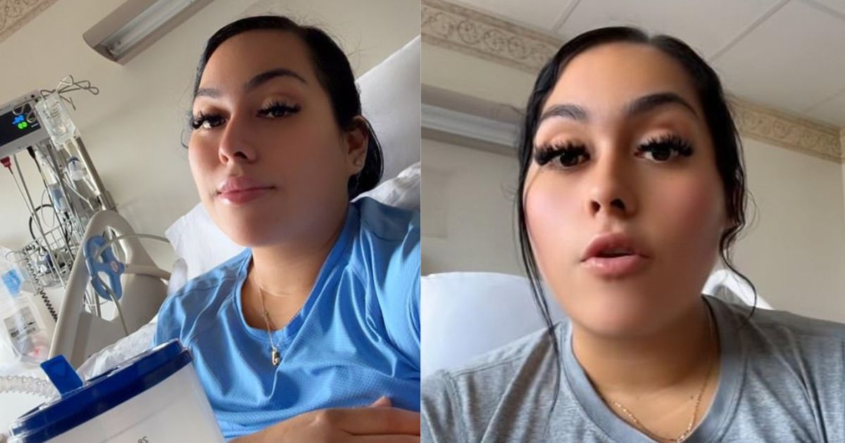 Jenny Ramirez experienced a horrible reaction from over-the-counter vitamins. (Credits: TikTok and GoFundMe)