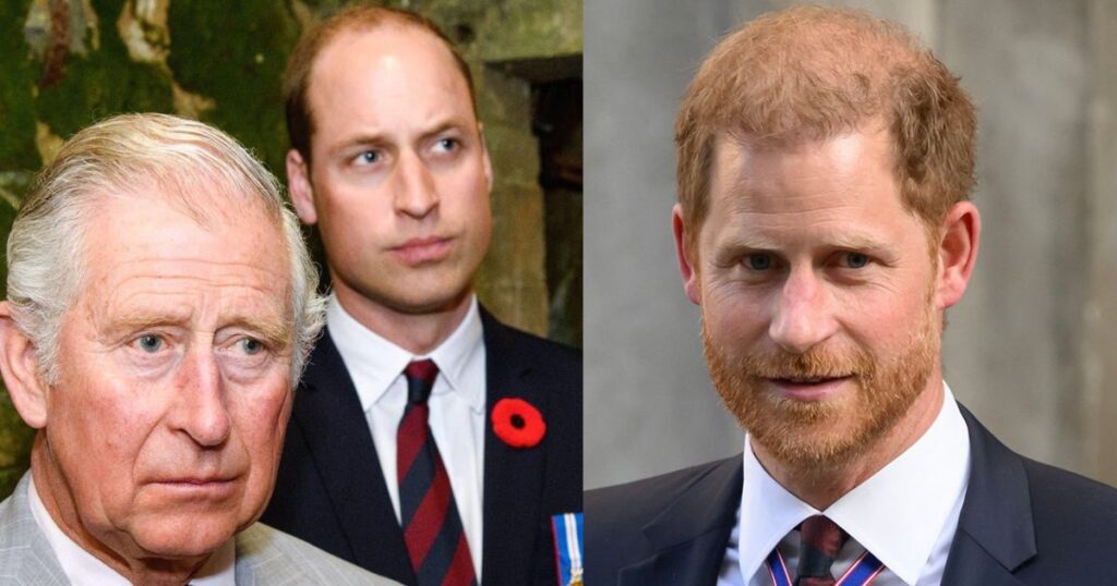 King Charles Prince William and Prince Harry