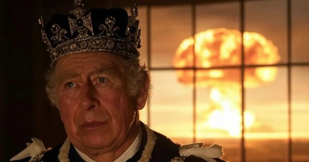 Vladimir Kornilov posts AI-generated image showing nuclear explosion behind King Charles amid rising WW3 threats