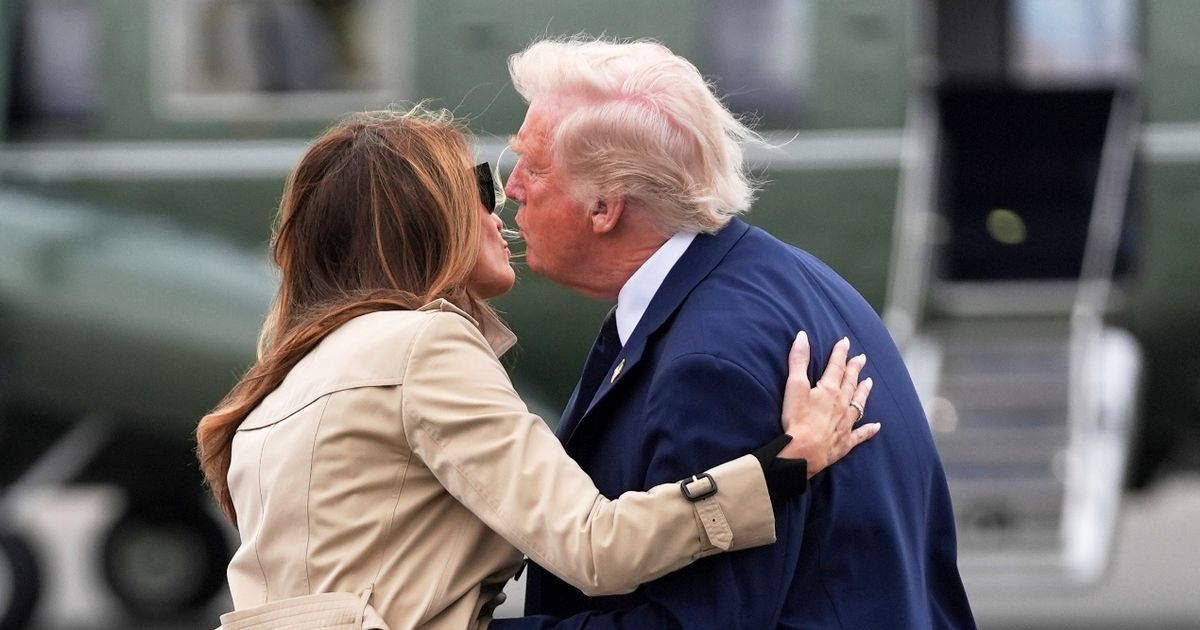 Melania Takes Over in Stiff Birthday Kiss with Trump