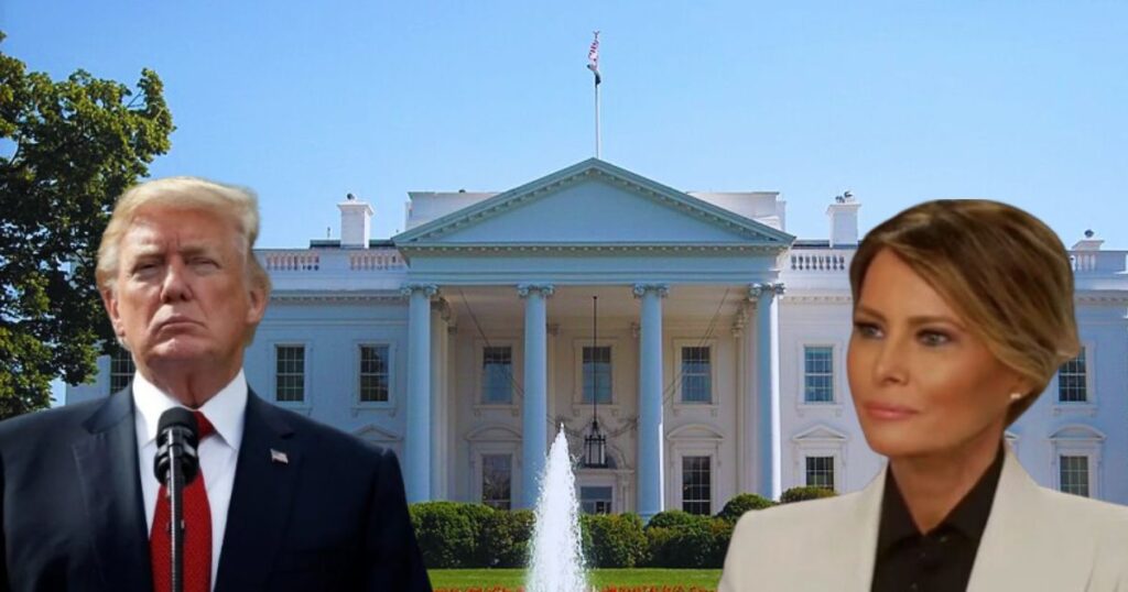 Melania Trump Reschedules Annual White House Tour. (Image of the White House, uploaded by APK via Wikimedia Commons. Image of Melania Trump from Instagram (@mlrpmedia) and Donald Trump via Flickr.