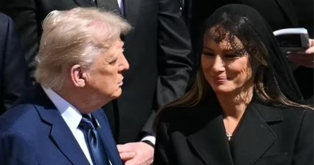 Melania Trump at Pope's funeral