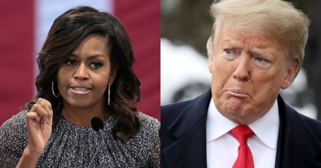 Michelle Obama and Donald Trump