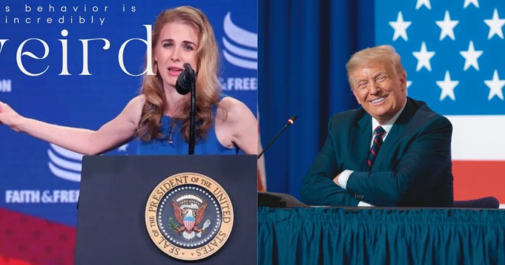 Natalie Harp (Instagram: @themarysue) and Donald Trump (Photo by Gage Skidmore - via Flickr)