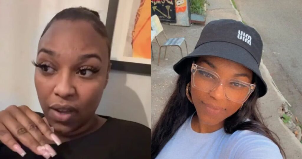 A North London woman is struggling with her name, which matches with the popular state in the United States, L.A. (Los Angeles). (Credits - L.A. Cartier/SWNS and TikTok)