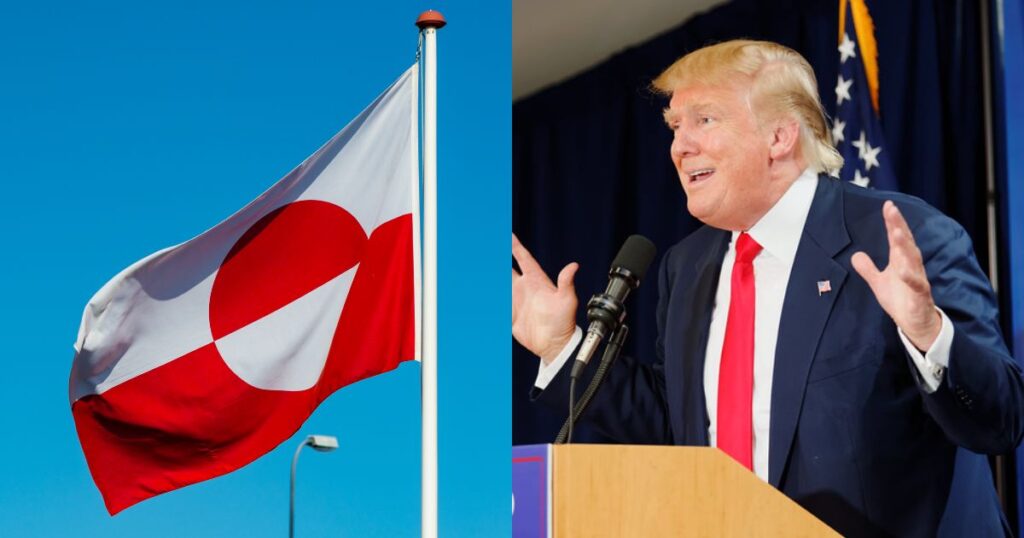 Donald Trump and the flag of Greenland