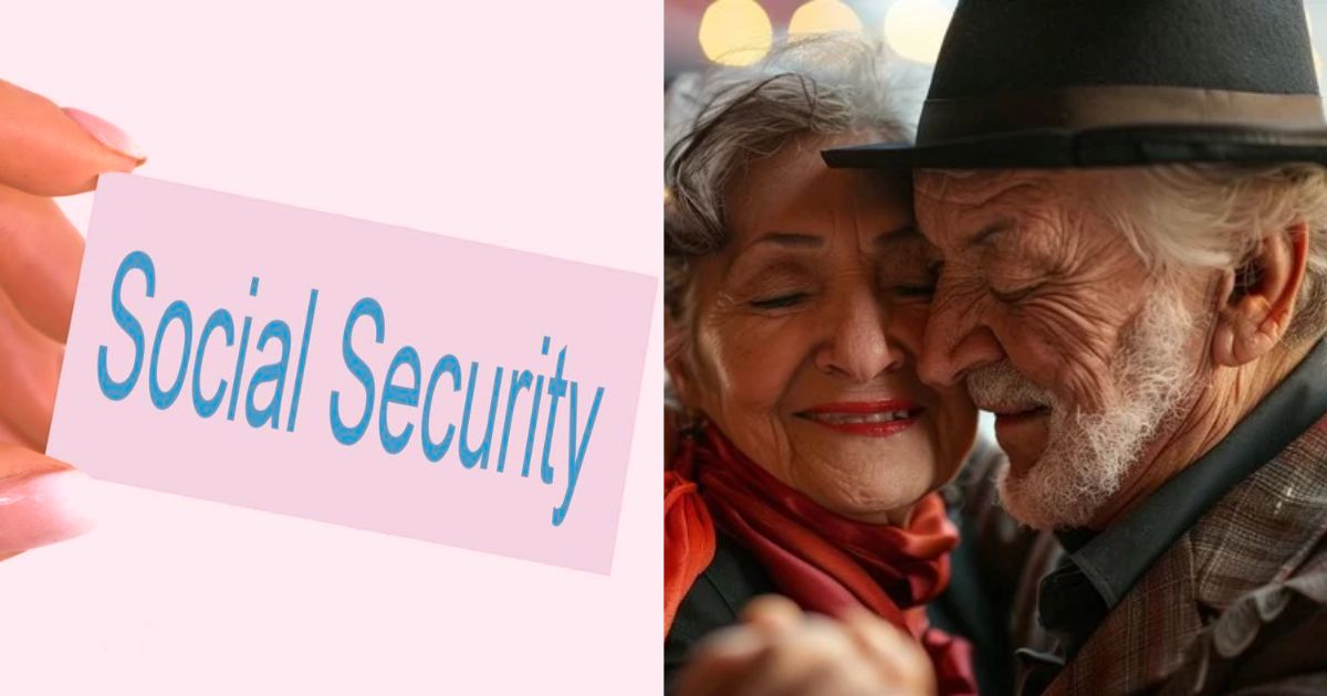 Social Security Image (By Nick Youngson) CC BY-SA 3.0 Alpha Stock Images—via The Blue Diamond Gallery) and Image of the old couple (Photo by Stockcake)