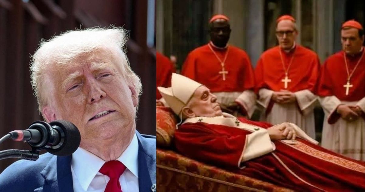 Donald Trump at pope's funeral
