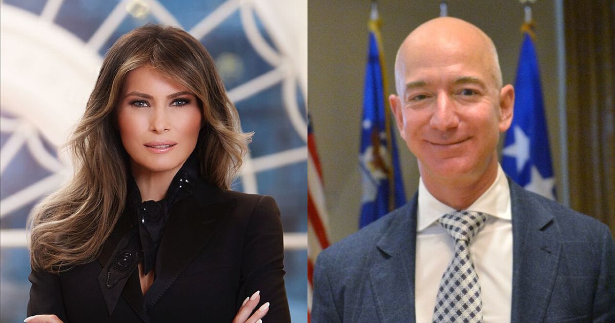 Melania Trump and Jeff Bezos