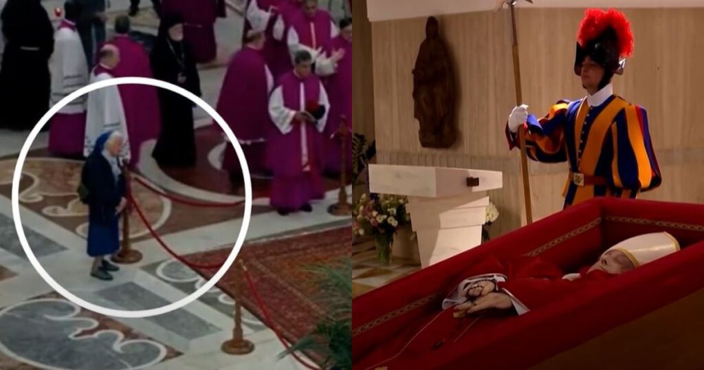 Sister Genevieve Jeanningros paid her last respect to Pope Francis