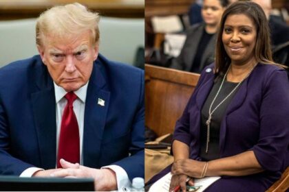 Letitia James and Donald Trump