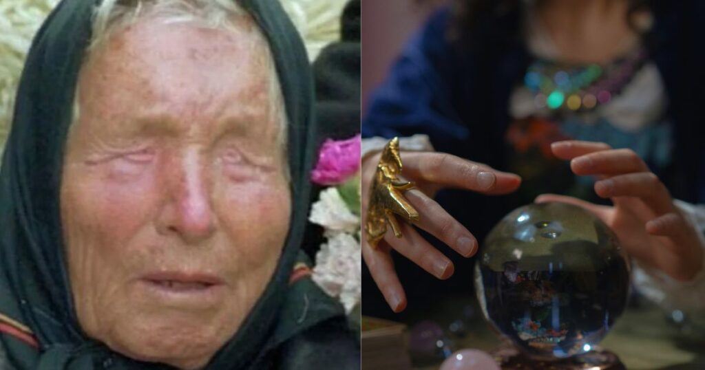 Japanese artist Ryo Tatsuki (Baba Vanga) made a chilling prediction in 1999, which has resurfaced — left image by @ArrowBulletin on X, right photo by cottonbro studio via Pexels.