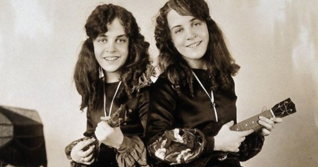 Daisy and Violet Hilton born joined at the hip in 1908