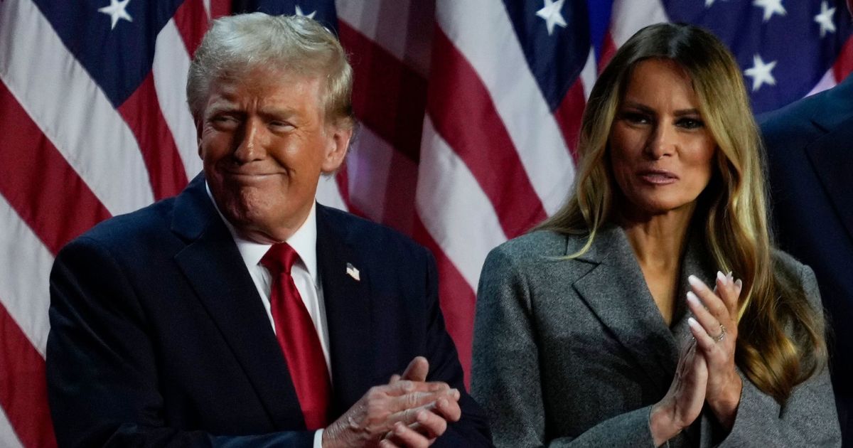 Donald Trump and Melania Trump at the election night party (Picture via Heute.at)