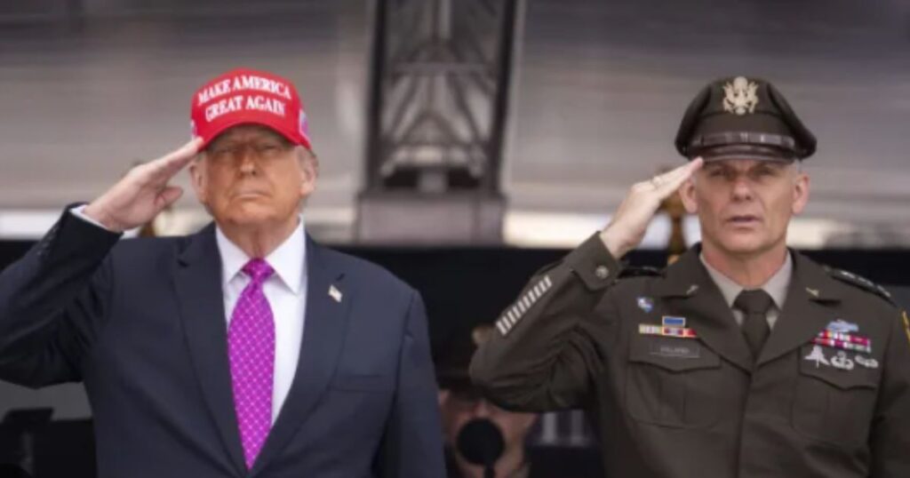 Trump disrespectfully forgets to salute the cadets