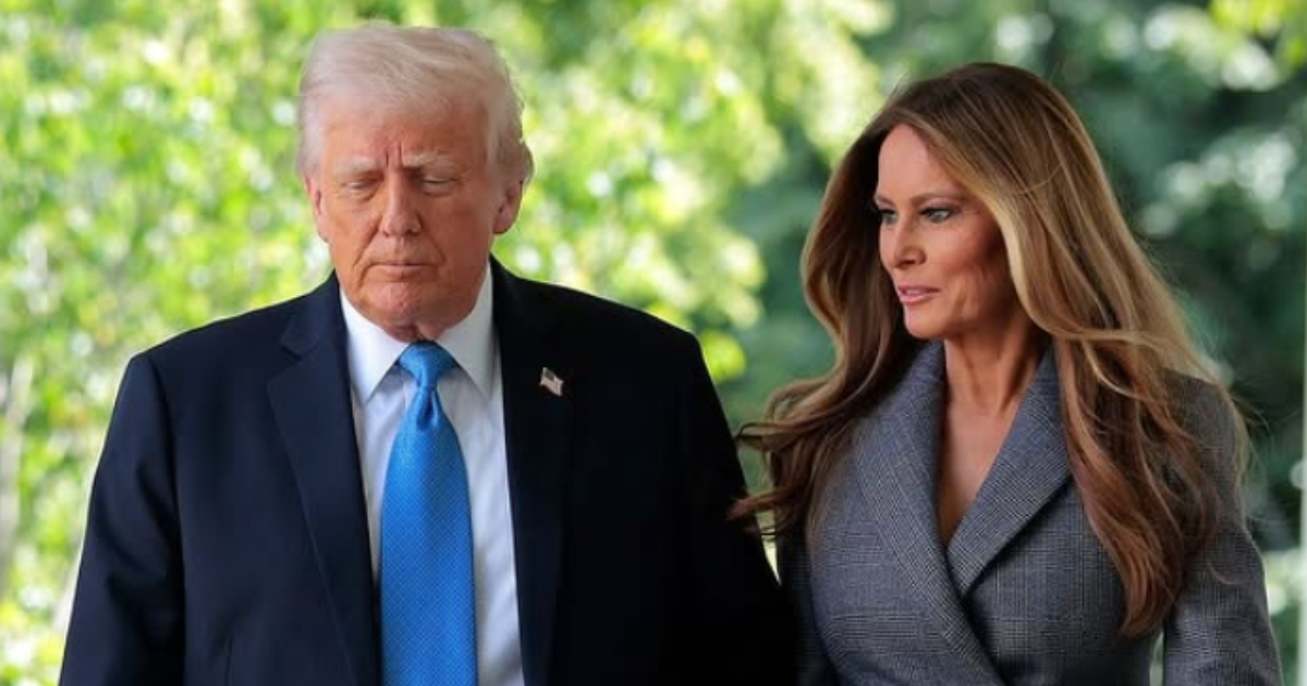 Donald and Melania Trump appared in high spirits as the President signed the bill regarding the Take it Down Act