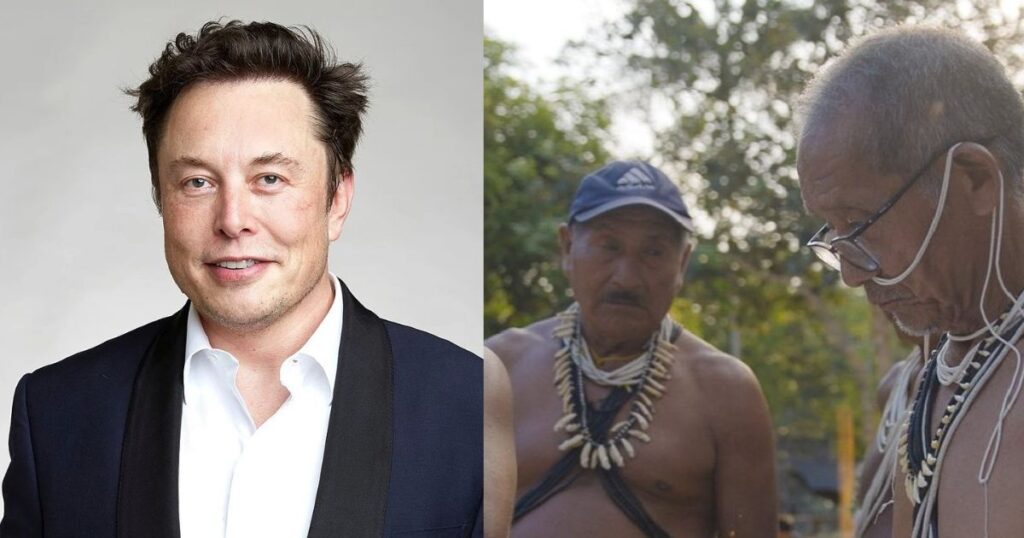 Elon Musk and people of the Marubo clan