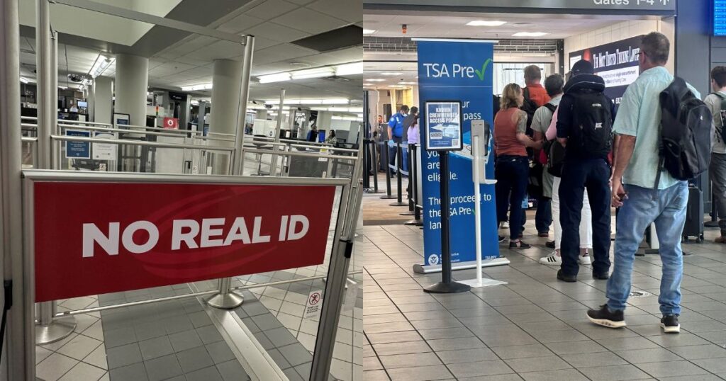 Get your Real ID today—or expect extra waiting at the airport (Image on the left- Clinton National Airport—via X) and image on the right- JMAA @JacksonAirports—via X