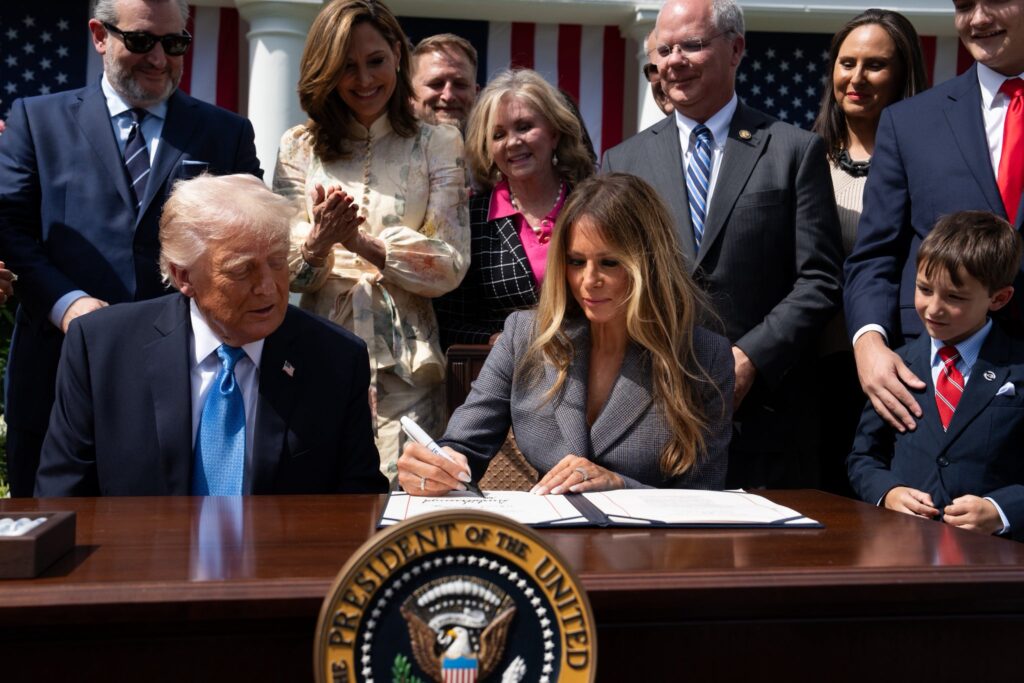 Melania Trump added her signature to the Take It Down Act