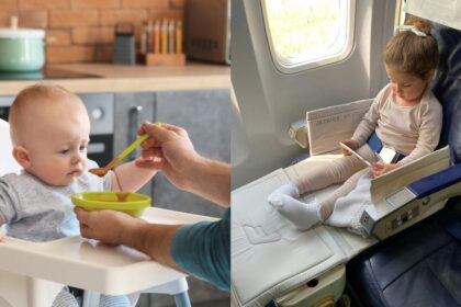 Is baby food allowed by TSA while flying? Let's find out! (left photo via Negative Space) and (right- photo by Rahul Singh—via Pexels)