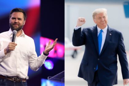 JD Vance (image by Gage Skidmore—via Flickr, 2024) and Donald Trump (image via Christopher F. Rufo)