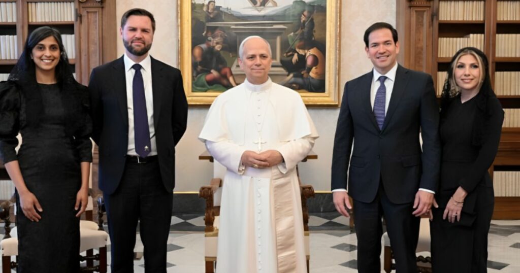 JD and Usha Vance Photographed with Pope Leo XIV, and Others