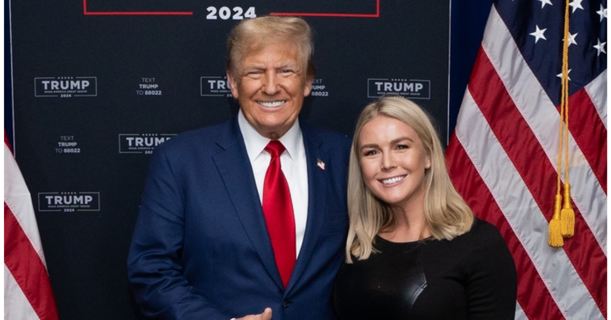 Karoline Leavitt with President Donald Trump.