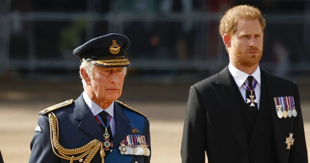 King Charles with Prince Harry